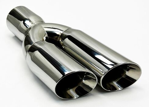 Exhaust Tip 3.00" Inlet 3.00" Outlet 13.50" long Dual Round Slant Angle Stainless Steel WDWDRS30013-300-SS Wesdon Exhaust Tip in Saudi Arabia