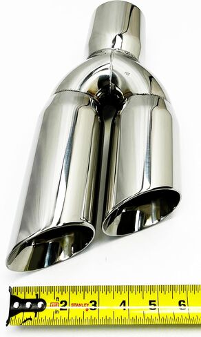 Exhaust Tip 3.00" Inlet 3.00" Outlet 13.50" long Dual Round Slant Angle Stainless Steel WDWDRS30013-300-SS Wesdon Exhaust Tip in Saudi Arabia