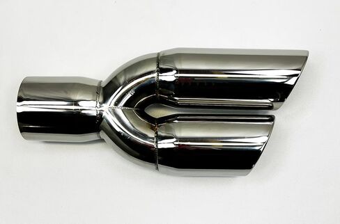 Exhaust Tip 3.00" Inlet 3.00" Outlet 13.50" long Dual Round Slant Angle Stainless Steel WDWDRS30013-300-SS Wesdon Exhaust Tip in Saudi Arabia