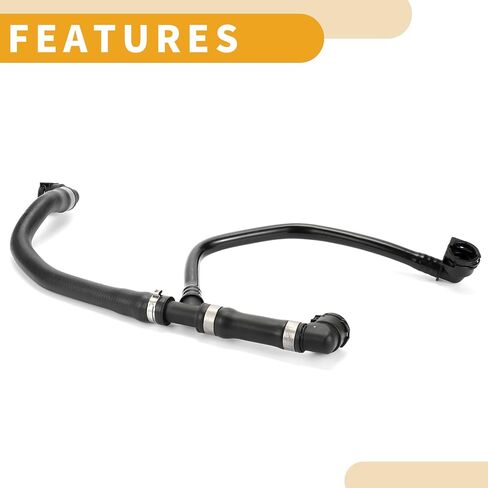 Radiator Hose No.17128616914 - Car Thermostat Coolant Hose Water Inlet Pipe - for BMW 230i 2017-2021 Rubber Black - 1 Pc in Saudi Arabia