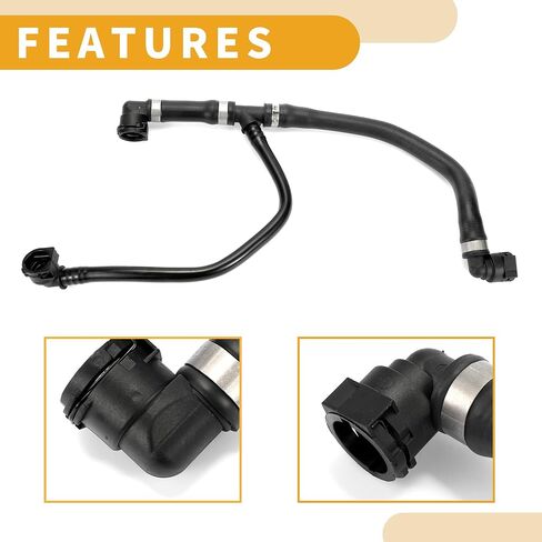 Radiator Hose No.17128616914 - Car Thermostat Coolant Hose Water Inlet Pipe - for BMW 230i 2017-2021 Rubber Black - 1 Pc in Saudi Arabia