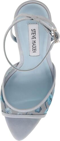 Steve Madden Women's Beki Heeled Sandal, Light Blue Mesh, 7.5 in Saudi Arabia