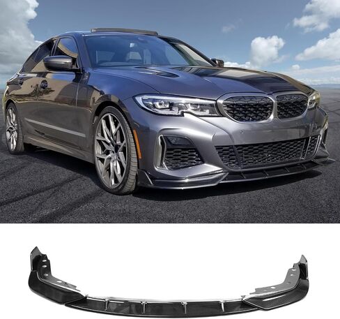 Ikon Motorsports Front Pumper Lip متوافق مع 2019-2022 BMW 3 Series G20 M Sport M340i ، Ikon Carbon Carbon Print Dail Spoiler Dam Flitter in Saudi Arabia