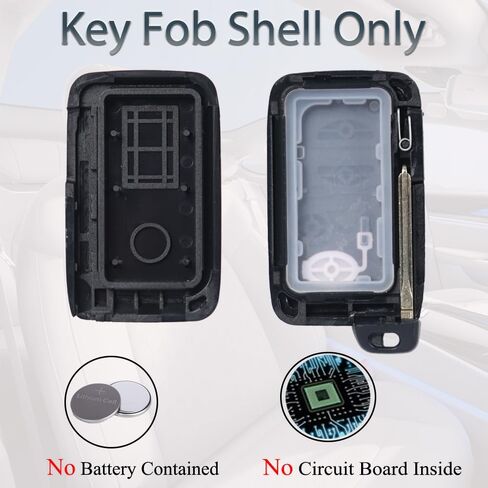 Smart Key Fob Shell Case Replacement Fits for Toyota Higjlander Venza Avalon Camry Corolla 2008-2016 Key Fob Cover Housing Keyless Entry Remote Control 4 Button Pad Cover (HYQ14AAB, HYQ12ACX) in Saudi Arabia