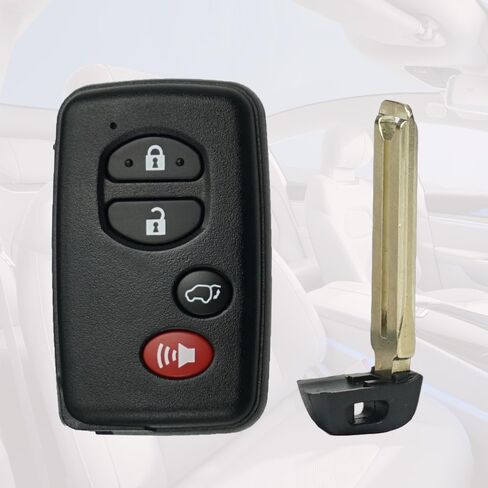 Smart Key Fob Shell Case Replacement Fits for Toyota Higjlander Venza Avalon Camry Corolla 2008-2016 Key Fob Cover Housing Keyless Entry Remote Control 4 Button Pad Cover (HYQ14AAB, HYQ12ACX) in Saudi Arabia