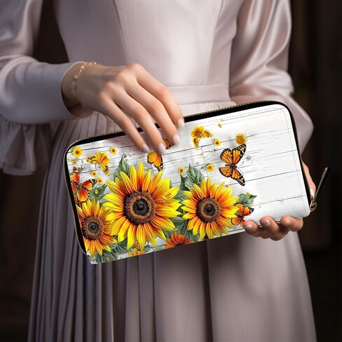 Wallet Women RFID Blocking PU Leather Multi Credit Card Large Capacity Zip Wallet, Ultra Slim Holder Bifold Clutch Coin Travel Purse with Wristlet Wallets for Women Men, Dream Dragonfly in Saudi Arabia