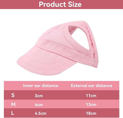 Dog Baseball Hat, Adjust Pet Dog Sun Visor Hat Stripe Dog Outdoor Sport Sun Baseball Hat Visor(l-Pink) in Saudi Arabia