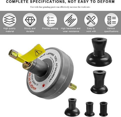 أداة لفة الصمام ، مجموعة Lapping Lapping Lapping مع 5 لوحات شفط ، 1000 دورة في الدقيقة إلى 1250 دورة في الدقيقة أداة إصلاح تلقائية لسيارات الطحن ، ملحقات السيارات العالمية in Saudi Arabia