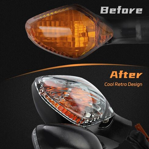 Motorcycle LED Turn Signal Light Front Rear Mount Smoke Lens Light Compatible with Honda CBR400R, CB 400F, CB 400X, CBR 500R, CB 500F, CB 500X, CBR 650F, CB 650F in Saudi Arabia