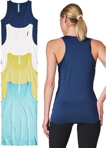 فائق الأداء Womens Athletic Orching Tank Tops 4 Pack Women's Running قمصان غير رسمية لدبابات الصالة الرياضية in Kuwait
