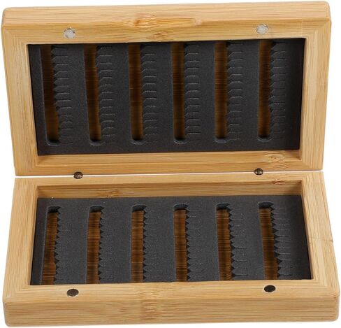 INOOMP 3 قطع صندوق أدوات صيد السمك منظم لطعم الصيد، منظم أدوات صيد الذبابة، منظم أدوات صيد الأسماك، علبة طعم صيد السمك، معدات صيد خشبية من الخيزران in Kuwait