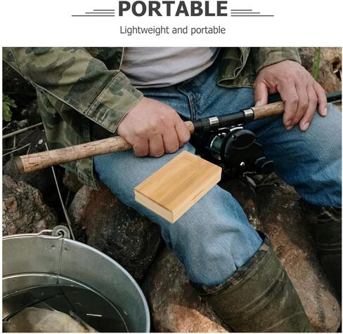 INOOMP 3 قطع صندوق أدوات صيد السمك منظم لطعم الصيد، منظم أدوات صيد الذبابة، منظم أدوات صيد الأسماك، علبة طعم صيد السمك، معدات صيد خشبية من الخيزران in Kuwait