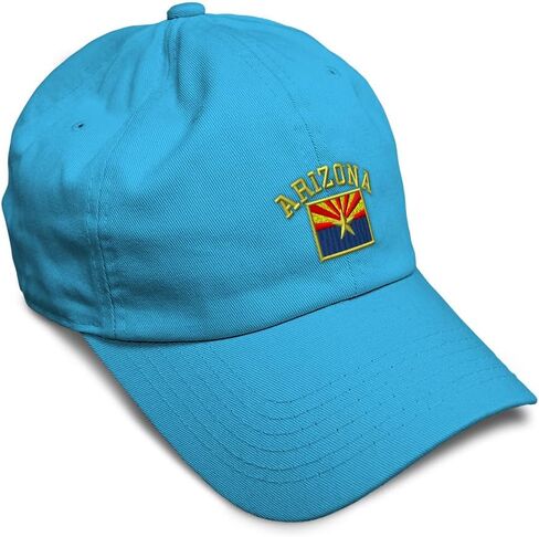 Soft Baseball Cap Arizona State Flag Letters United States Cotton Embroidered Dad Hats for Men & Women in Saudi Arabia