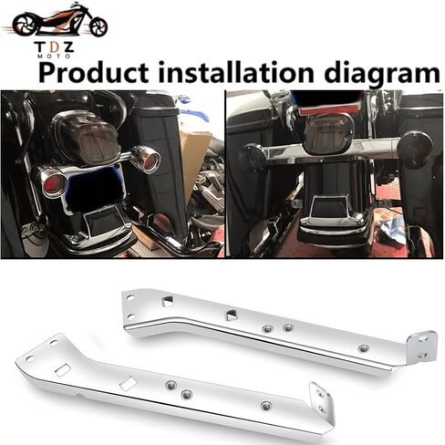 Black Saddlebag Rail Support Bracket Left & Right Side for 1985-2008 Harley Touring FLT FLHT FLHR FLTR FLHX in Saudi Arabia