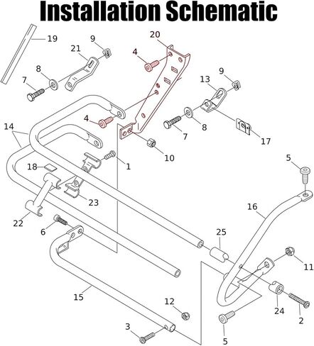 Black Saddlebag Rail Support Bracket Left & Right Side for 1985-2008 Harley Touring FLT FLHT FLHR FLTR FLHX in Saudi Arabia