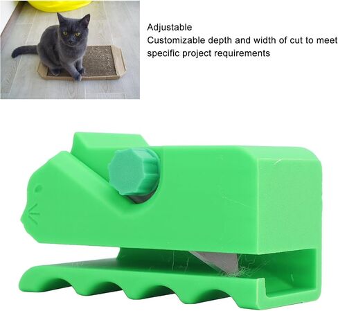 Cat Scratching Cardboard Cutter ، مقطع ثلاثي الأبعاد المطبوع ، إعدادات القطع القابلة للتعديل ، أداة قطط Cat Cat Scratforboard Trick لصياغة عشاق الصياغة (الأخضر) in Kuwait