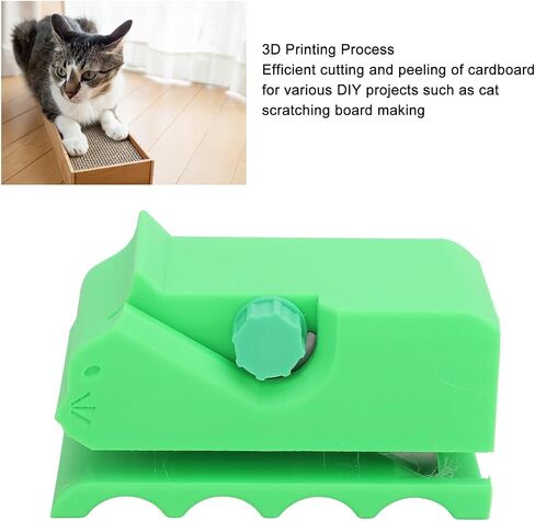 Cat Scratching Cardboard Cutter ، مقطع ثلاثي الأبعاد المطبوع ، إعدادات القطع القابلة للتعديل ، أداة قطط Cat Cat Scratforboard Trick لصياغة عشاق الصياغة (الأخضر) in Kuwait