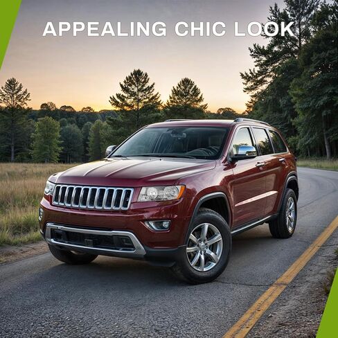 AutoSaver88 مجموعة مصباح الأماكن الأمامية متوافقة مع Grand Cherokee 1999 2000 2001 2002 2003 2004 استبدال OE المصابيح الأمامية العنبر العاكس Chrome Housing in Saudi Arabia