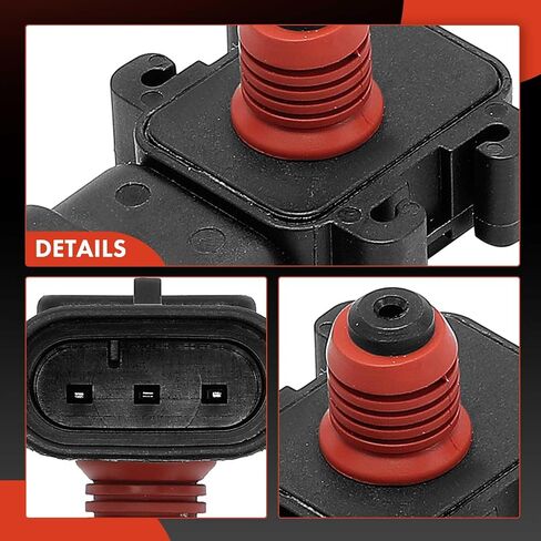 A-Premium Manifold Pressure (MAP) Sensor [3 Pins] Compatible with Chevrolet Impala 2004-2005, Cobalt 2005-2007 & Buick Regal 2004 & Cadillac STS 2006, XLR 2006 & Pontiac Grand Prix & Saturn Ion in Saudi Arabia