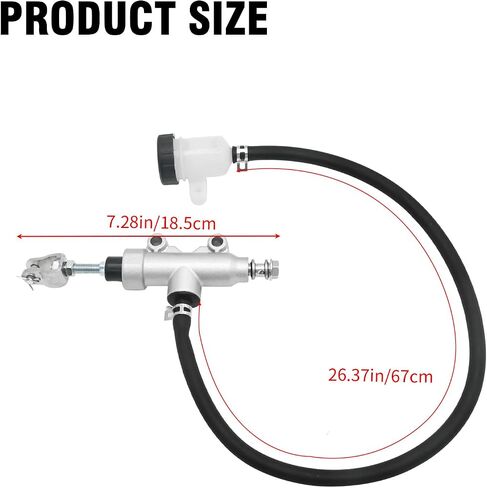 1911688 Motorcycle Rear Brake Master Cylinder, Rear Foot Brake Master Cylinder 1912301 Replacement for Polaris 450 Farmhand Hawkeye 325 2X4 450 500 570 800 Sportsman 400 HO 2X4 Sportsman in Saudi Arabia