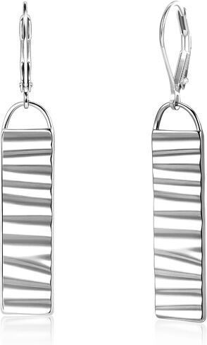 Alexcraft 925 Sterling Silver Dangle Drop أقراط للنساء ، والخفيف الخفيف الوزن الخفيف الفضة الفضية الفرنسية الخطاف Leverback أقراط طويلة المطر in Kuwait
