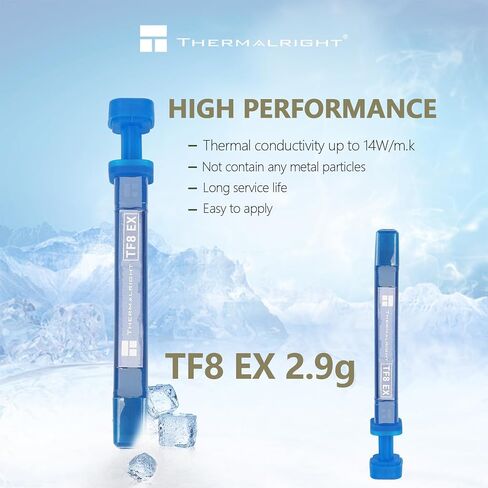 Thermalright TF8 EX 1.5g High Performance Thermal Paste 14W/m.k, Newly Upgraded High-Performance Heat Dissipation Paste for Processor/CPU/GPU/All CPU Coolers, 1.5 Grams with a Spatula Tool(TF8 1.5g) in Saudi Arabia