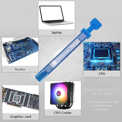 Thermalright TF8 EX 1.5g High Performance Thermal Paste 14W/m.k, Newly Upgraded High-Performance Heat Dissipation Paste for Processor/CPU/GPU/All CPU Coolers, 1.5 Grams with a Spatula Tool(TF8 1.5g) in Saudi Arabia