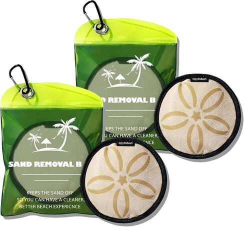 Sand Remover for Beach,Portable Sand Remover,Rich in Natural Micro Corn Endosperm Essence Powder,Without of Talc and Fragrance,Soft and Skin-Friendly Suitable for The Whole Family in Saudi Arabia