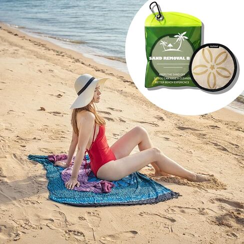Sand Remover for Beach,Portable Sand Remover,Rich in Natural Micro Corn Endosperm Essence Powder,Without of Talc and Fragrance,Soft and Skin-Friendly Suitable for The Whole Family in Saudi Arabia