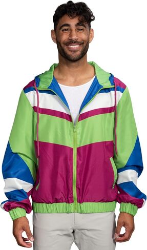 Retro Windbreaker Jacket Lightweight 80s & 90s Colorful Designs in Saudi Arabia