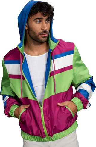 Retro Windbreaker Jacket Lightweight 80s & 90s Colorful Designs in Saudi Arabia
