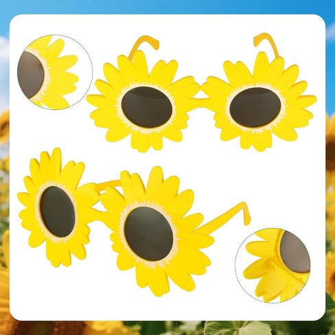 Beelittle Funny Sunflower Costume Headband Glasses Leaf Glove Tutu Performance Props for Women Halloween Festival in Kuwait
