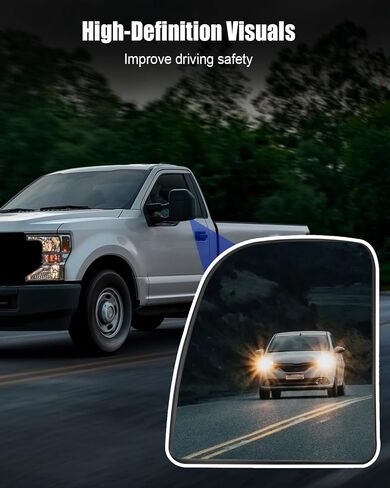 المرآة الجانبية اليسرى مع ملاءمة مدفوعة بالطاقة لفورد F250 F350 F450 1999-2007 رحلة 2000-2005 E150 2002-2004 E350 2002-2019 E450 2002-2017 ، استبدل 4C3Z17K707-AC ، DRIVER Side Mirl Glass in Saudi Arabia