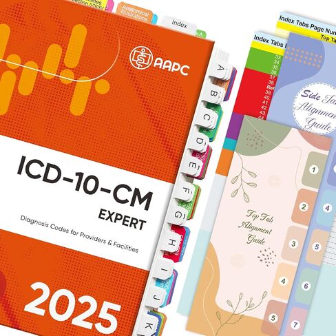 علامات تبويب الفهرس لإصدار AAPC ICD-10-CM 2024، مجموعة علامات تبويب الكتب الكاملة (الكتاب غير متضمن)، علامات تبويب مرمزة بالألوان لكل فصل مع نطاقات الأكواد، مغلفة ومقاومة للماء وقابلة لإعادة تعيين موضعها in Saudi Arabia