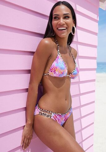 Lascana Women’s Leopard Floral Classic Bikini Bottom in Saudi Arabia