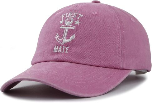 2 Pcs Captain and First Mate Hat for Men Women, Adjustable Embroidered Cotton Matching Boating Baseball Cap in Saudi Arabia