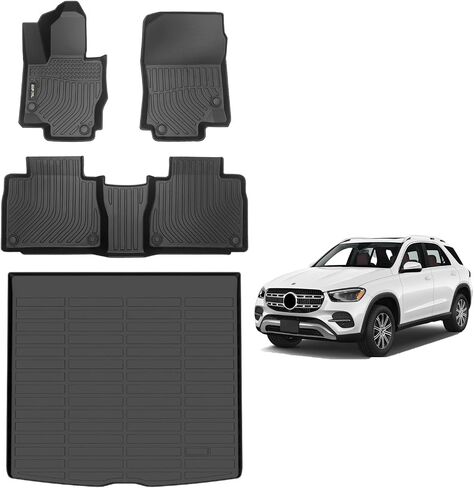 AIPOIL® Floor Mats & Cargo Liner & Seatback Cargo Set for 2025 2024-2021 Chevrolet Chevy Tahoe & GMC Yukon (8 Seater) (Not fit XL) All Weather Protection TPE Car Full Set Car Mats Accessories -Black in Kuwait