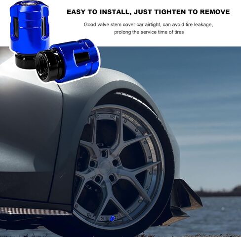 4pcs صمام إطارات Car Rate Caps ، شكل فريد من نوعه مخصصة لتسرب صمام العجلة غلاف الغبار الجذعية ، وغطاء الإطارات الألومنيوم المقاومة للتآكل لغطاء دراجة نارية شاحنة السيارة (برتقالي) in Saudi Arabia