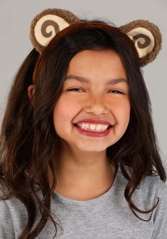 Monkey Kit - Plush Headband with Attached Ears and Tail, One Size Fits Most in Saudi Arabia