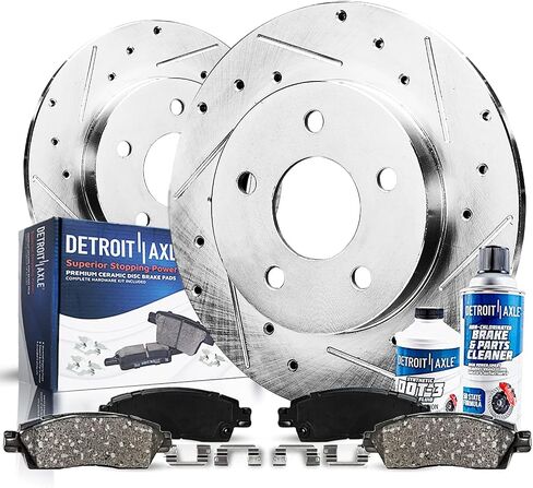 Detroit Axle - Rear Brake Kit for Nissan Altima Maxima Juke Sentra Drilled and Slotted Disc Brake Rotors Ceramic Brakes Pads Replacement: 11.46" inch Rotor in Saudi Arabia