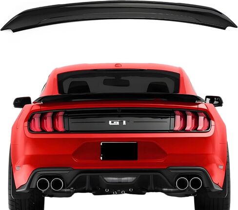 جناح المفسد الخلفي لعام 2015-2021 موستانج GT 2-Door Coupe GT500 GT350 Trunk Lip Track Style ، ABS Plastic Gloss Black in Saudi Arabia