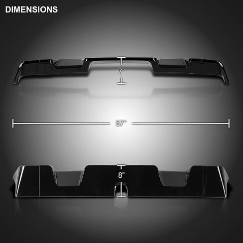 SPECT D Tuning Glossy Black ABS CAB SPOVENER SPOILER FOR 2019-2021 DODGE RAM 1500 Models in Saudi Arabia