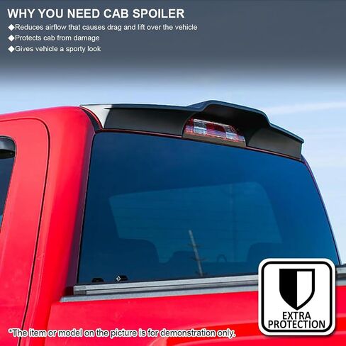 SPECT D Tuning Glossy Black ABS CAB SPOVENER SPOILER FOR 2019-2021 DODGE RAM 1500 Models in Saudi Arabia