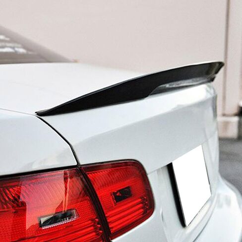 Spoiler Trunk Trunk مسبقًا متوافقًا مع 2007-2013 BMW 3-Series ، P Style ABS Painted #475 Black Sapphire High Kick Lear Lip متوفرة من Ikon Motorsports ، 2008 2009 2010 2012 2012 in Kuwait