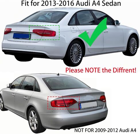 المفسد الخلفي M4 Style لعام 2013 2014 2015 2016 Audi A4 Pre-facelift B8 2.0 TDI Premium Sedan Bear Truck Wings Painted Gloss Black in Kuwait