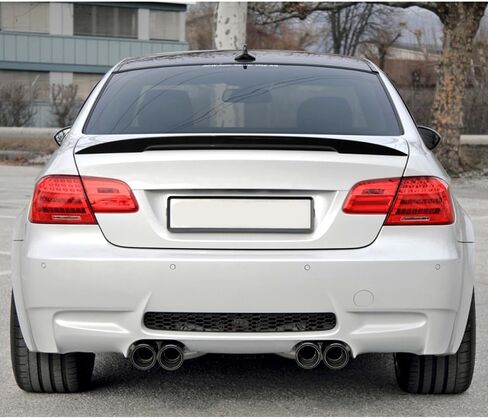 Spoiler Trunk Trunk مسبقًا متوافقًا مع 2007-2013 BMW 3-Series ، P Style ABS Painted #475 Black Sapphire High Kick Lear Lip متوفرة من Ikon Motorsports ، 2008 2009 2010 2012 2012 in Kuwait