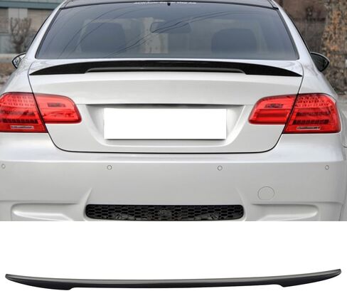 Spoiler Trunk Trunk مسبقًا متوافقًا مع 2007-2013 BMW 3-Series ، P Style ABS Painted #475 Black Sapphire High Kick Lear Lip متوفرة من Ikon Motorsports ، 2008 2009 2010 2012 2012 in Kuwait