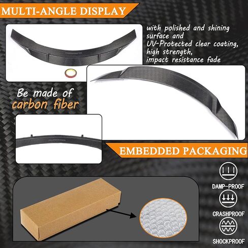 MCARCAR KIT Carbon Fiber Trunk Spoiler Compatible with 2015-2021 Mercedes C Class W205 Sedan Rear Boot Lid Highkick Wing Lip Factory Outlet in Saudi Arabia