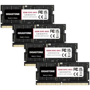 【DDR5 RAM】 GIGASTONE 64GB Kit (2x32GB) DDR5 4800MHz PC5-38400 CL 40-40-40-77 1.1V SODIMM 262 Pin Unbuffered Non ECC High Performance Notebook Laptop Memory Upgrade in Kuwait