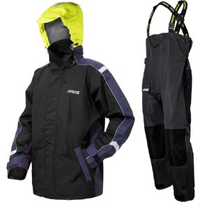 سترة الإبحار الساحلية للرجال مقاومة للماء وقابلة للتنفس وبنطلون صدريات متطابقة بشكل عام مجموعة كومبو من معدات الطقس السيئ in Kuwait